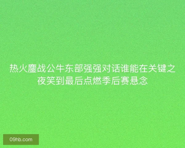 热火鏖战公牛东部强强对话谁能在关键之夜笑到最后点燃季后赛悬念
